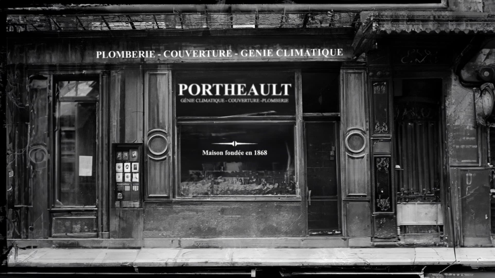 Façade historique de la boutique Portheault, maison fondée en 1868